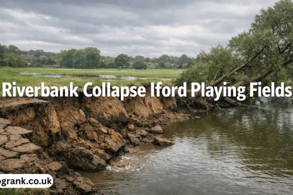 riverbank collapse iford playing fields