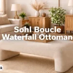sohl boucle waterfall ottoman