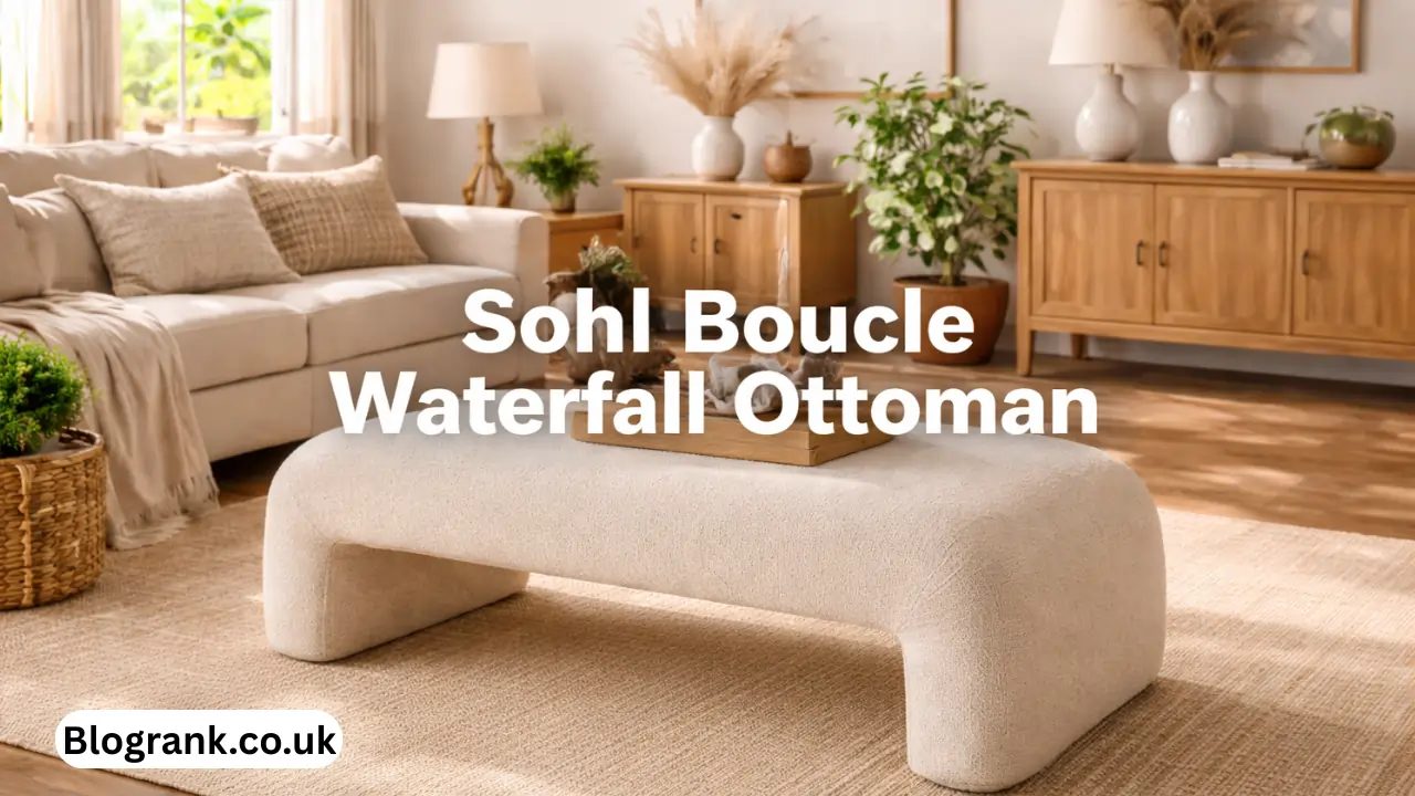sohl boucle waterfall ottoman